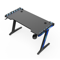 Bureau de jeu en forme de Z BEISIJIE Z-X, table fixe en fibre de carbone avec option RGB et accessoires