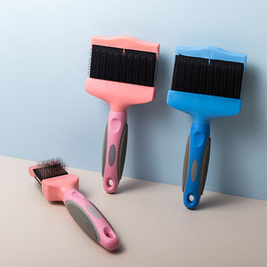 両面ソフトコームペットヘアトリマー犬のブラシヘアファーグルーミング脱落クリーニングマッサージコームヘアリムーバー犬のアクセサリー - Product Image 3