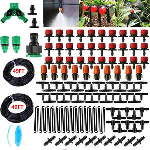 Kit de Riego por Goteo, Tubería de 49 Pies, 50 Goteros, Sistema de Riego Automático, Microaspersor de Jardín, Fácil Instalación, Plástico PVC - Product Image 1