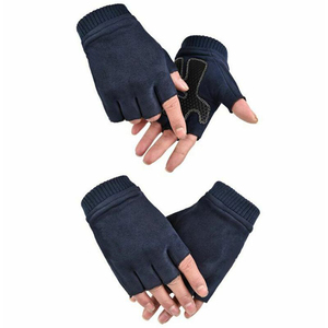 Guantes de invierno sin dedos para hombre y mujer, manopla de resistencia al frío, de punto - Product Image 1