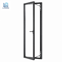 Ventana Abatible de Aluminio con Marco Delgado Moderno LANGE, Ventana de Doble Acristalamiento Insonorizada con Apertura hacia Afuera para Oficina