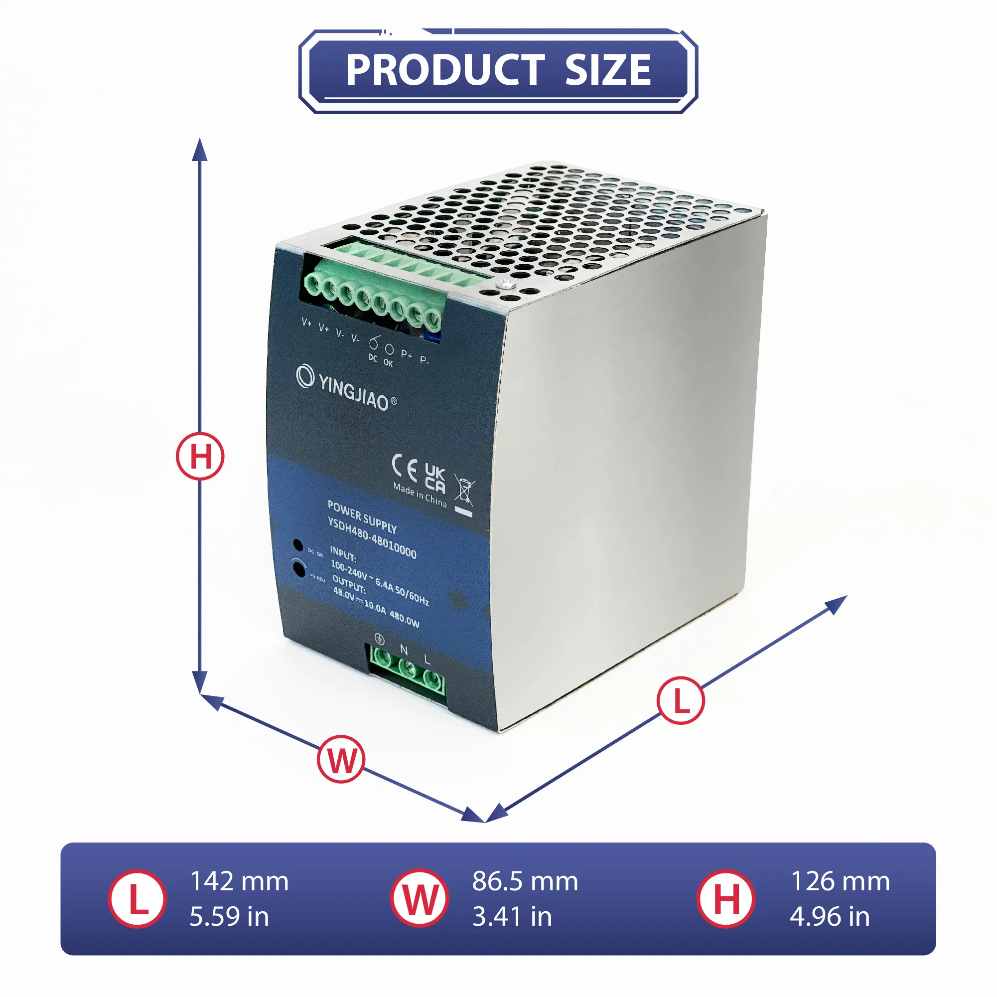 Yingjiao kualitas tinggi lain power supply 24v dc output tegangan disesuaikan di saham