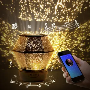 침실 아기 아이 밤 빛 음악 플레이어 별이 빛나는 하늘 Led 프로젝터 빛 데스크탑 달 스타 프로젝터 램프 크리스마스