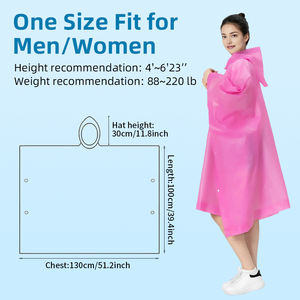 Poncho Impermeabile con Cappuccio da <span class=keywords><strong>Uomo</strong></span> e Donna con Logo Stampato Personalizzato, <span class=keywords><strong>Giacca</strong></span> Antipioggia per Viaggi - Product Image 3