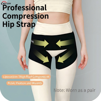 Ceinture de soutien post-liposuccion pour les hanches, sangle de compression pour la stabilisation osseuse de la hanche, enveloppement chauffant pour les cuisses pour la récupération après une chirurgie de la hanche