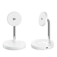 15W 2-in-1 Magnetisches Kabelloses Ladegerät Ständer MFi-Zertifiziert für iPhone AirPods Apple Watch