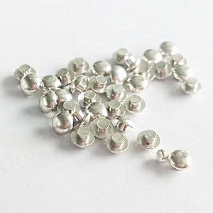 Contact électrique en métal avec conception de rivet durable Pièces pressées bimétalliques et trimétalliques circulaires durables en argent et en cuivre - Product Image 1