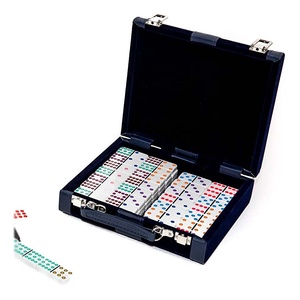 Jeu <span class=keywords><strong>de</strong></span> 6 dominos <span class=keywords><strong>en</strong></span> mélamine 28 carreaux <span class=keywords><strong>de</strong></span> domino colorés <span class=keywords><strong>Jeux</strong></span> <span class=keywords><strong>de</strong></span> <span class=keywords><strong>société</strong></span> familiaux classiques Jeu <span class=keywords><strong>de</strong></span> domino <span class=keywords><strong>en</strong></span> cuir Double 12 - Product Image 2