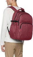 Sac à dos pour ordinateur portable Oxford imperméable marron compétitif avec port USB, pochette pour ordinateur portable 15 pouces, fermeture éclair et motif lettres
