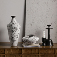 Vase en céramique de luxe moderne TONFO pour la décoration de la maison, élégant pot à fleurs en porcelaine blanche pour l'hydroponie, ornement floral pour le salon