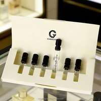 Coffret d'exploration de parfums personnalisé de 6 pièces avec texture en relief, échantillons de test de 1 ml et 2 ml, boîte miniature avec insert
