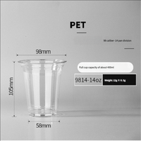 Gobelets en PE transparents personnalisables-Plusieurs tailles disponibles, vente en gros de gobelets en plastique jetables pour boissons/emballage