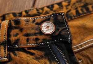 レトロスタイルメンズデニムパンツ新しいファッションメンズホールジーンズストレートカジュアルデニムヴィンテージジーンズサイズ42 - Product Image 5