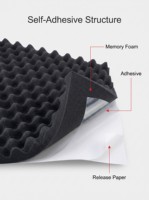 Mousse insonorisante pour voiture 18 mm, auto-adhésive, en mousse à mémoire de forme acoustique, isolation phonique, support de gros OEM
