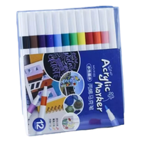 Fournitures scolaires, aquarelle, double pointe, 12, 36, 24, pointe fine, marqueurs artistiques, ensemble de peinture, calligraphie, stylo pinceau noir non toxique pour enfants