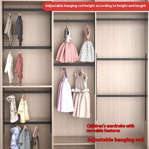 Adjustable Base Hanging Rod for Children Flexible Aluminium Alloy <b>Wardrobe</b> <b>Hardware</b> of Horizontal Growth Type - Product Image 3