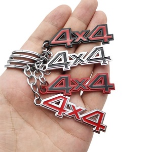 <span class=keywords><strong>Porte</strong></span>-clés de luxe en métal 3D pour hommes et femmes, emblème 4x4, accessoires pour clés de voiture 4x4, vente en gros - Product Image 5