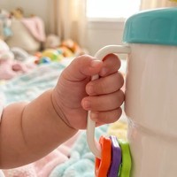 EPT Anneaux de préhension et hochets pour bébés et tout-petits, jouet sensoriel interactif pour tasse à jus, hochet pour bébé