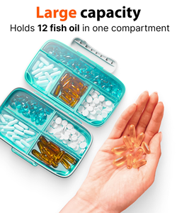 Wholesale 7-compartment <b>Pill</b> Box Large Waterproof Organizer Easy to Open and Close Portable Multifunction <b>Pill</b> Storage <b>case</b> - Product Image 4