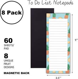 Blocs-notes magnétiques, grands blocs-notes pour liste d'épicerie, liste de courses, liste de choses à faire, aimant pour réfrigérateur - Product Image 4
