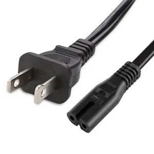 2 Cabang Kabel Daya Ac Kabel C7 Angka AS 8 Kabel Daya AS untuk Baterai Pengisi Daya Kamera