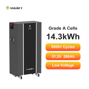 แบตเตอรี่ Lifepo4 15 กิโลวัตต์ชั่วโมง แบตเตอรี่ลิเธียมแบบ Deep Cycle 51.2V 280AH สำหรับระบบโซลาร์เซลล์ พร้อมระบบป้องกัน BMS ได้รับการรับรอง MSDS ความจุ 15 กิโลวัตต์ชั่วโมง - Product Image 1