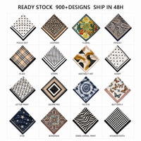 Foulard carré élégant pour homme, 70 cm/27 po, impression personnalisée de créateur, marque de luxe, foulard soyeux pour cheveux, 1026M