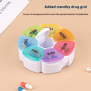 กล่องยาพลาสติกแบบหนา รุ่นใหม่ ขายส่ง สำหรับจัดเก็บยา 7 วัน แบบพกพา สีสันสดใส กล่องย่อย 8 ช่อง สะดวกในการจัดเก็บ - Product Image 5