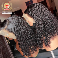 Perruque Remy Bouclée Vietnamienne Brute Cheveux Vierge 13x6 HD Sans Colle Double Drawn Cheveux Humains Indiens Un Donneur pour Femmes