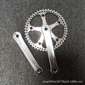 Wholesale Customized <strong>Size</strong> 46T*170MM Fixed Gear Crankset Ultra-light <strong>Single</strong> <strong>Speed</strong> Crankset <strong>Chainring</strong> Sprocket Bike Chainwheel - Product Image 2
