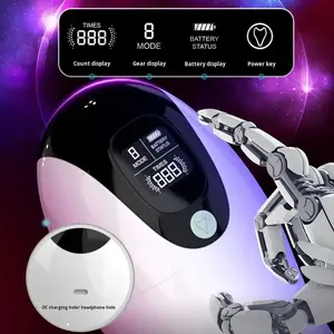 Dispositivo Eléctrico de Masturbación Masculina, Copa de Avión, Ejercitador de Pene, Herramienta de Masaje de Próstata, Juguete Sexual para Hombres, TPE, 8 Velocidades de Vibración - Product Image 3