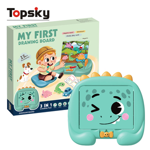 नवीनतम 3-इन-1 कार्टून पहेली ड्राइंग बोर्ड यूनिसेक्स चुंबकीय diy शैक्षिक खिलौने प्लास्टिक सामग्री पीसी बॉक्स पैकेजिंग के साथ - Product Image 1