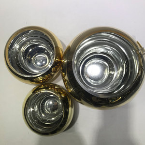 <span class=keywords><strong>Vase</strong></span> à fleurs rond en verre plaqué argent <span class=keywords><strong>doré</strong></span>, luxueux et moderne, fait à la main, pour décoration de mariage et de maison - Product Image 5