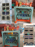 Machine automatique de fabrication de blocs creux en ciment QTJ4-30, commande PLC, conception portable, multi-tension (220V/380V/415V), garantie 1 an