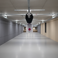 Sistema de Recuperación de Objetivos de Acero Colgante para Cámara con Objetivos de EVA para Accesorios de Tiro en Interiores