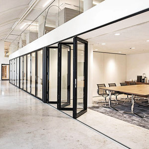 Dining Room Screen Folding <strong>Glass</strong> Doors Striped Or <strong>Frosted</strong> <strong>Glass</strong> Partition Folding Doors Non-transparent <strong>Glass</strong> Partition Doors