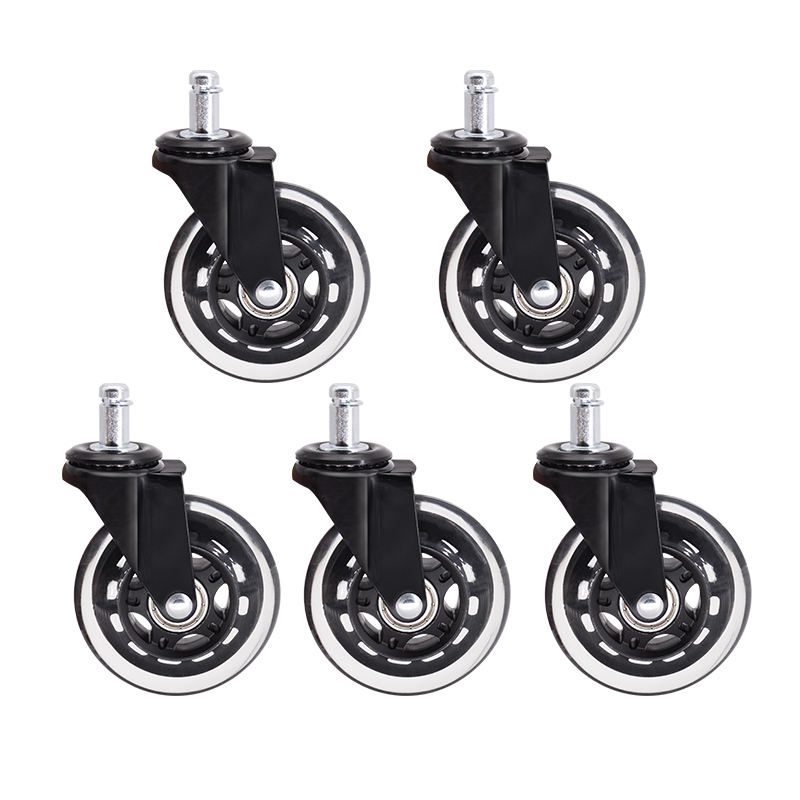3-Inch Polyurethane Office Chair SWIVEL Caster Wheels All Floors Replacement Wheel