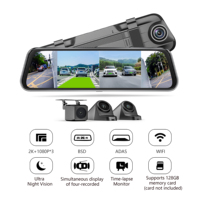 Nouvelle Caméra de Tableau de Bord 4 Objectifs pour Voiture, Boîte Noire AI Avant/Arrière 4K+1080P WIFI, Enregistreur Vidéo 4 Canaux, Écran Tactile, Moniteur de Stationnement - Carlover