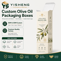 Boîte en papier personnalisée de luxe pour bouteille d'huile d'olive avec logo doré pour cadeaux haut de gamme