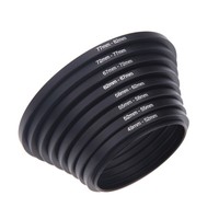 Anneau d'adaptation de filtre Step-Up 37-49-52-55-58-62-72-77-82mm, petit à grand, sans interface pour capteur plein format