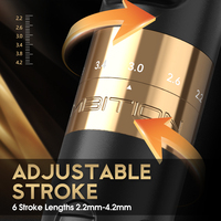 Máquina de Tatuaje Rotativa Inalámbrica Profesional Ambition Seher con Carrera Ajustable de 2.2-4.2mm y Doble Batería para Arte Corporal