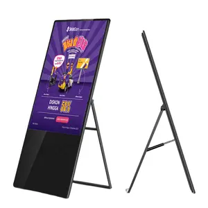 풀 스크린 68 인치 매우 얇은 Hd 4K 해결책 휴대용 디지털 방식으로 Signage Lcd 광고 선수 전시 포스터