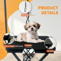 Table de toilettage portable pour animaux de compagnie, facile à nettoyer, avec plateau et structure en fer robustes, pour chats et chiens, petit modèle, outils de toilettage