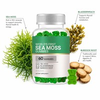 Gummies de mousse de mer irlandaise naturelle à formule personnalisée avec fucus et bardane pour soutenir la santé immunitaire, l'intestin et le bien-être général