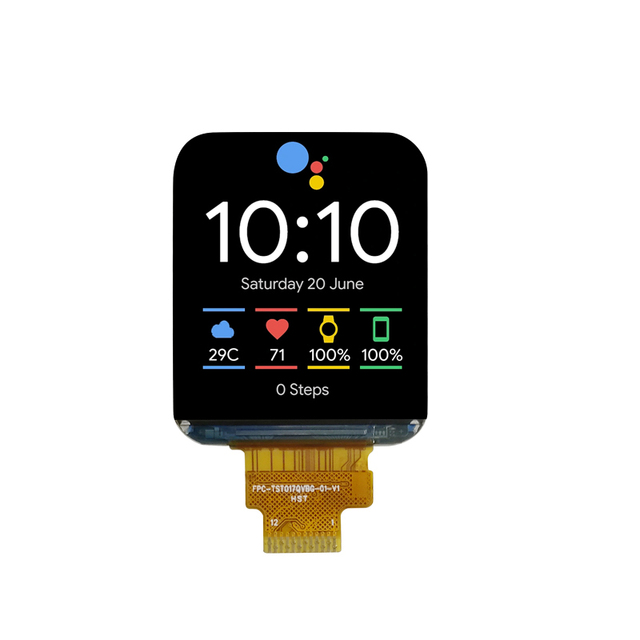 Smart watch ips tft display 240x280 with spi interface 1.69 inch tft lcd module screen