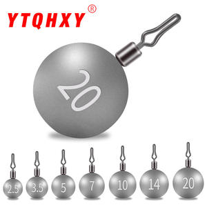 ลูกตุ้มตกปลาแบบทรงกลม น้ำหนัก 2.5 กรัม 3.5 กรัม 5 กรัม 7 กรัม 10 กรัม 14 กรัม 20 กรัม พร้อมคลิปหนีบกันสายพันกัน ติดตั้งง่าย อุปกรณ์ตกปลา - Product Image 2