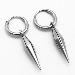 Pendientes de Aro Yunnique con Puntas Cónicas de Acero Inoxidable 316 y Titanio, Joyería de Diseño Geométrico, Pendientes Colgantes de Moda - Product Image 1