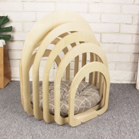 Wooden Animal Cage Shelter Shade Hide House for Small Dogs Cat Guinea Pigs Rabbits Kennel Crate