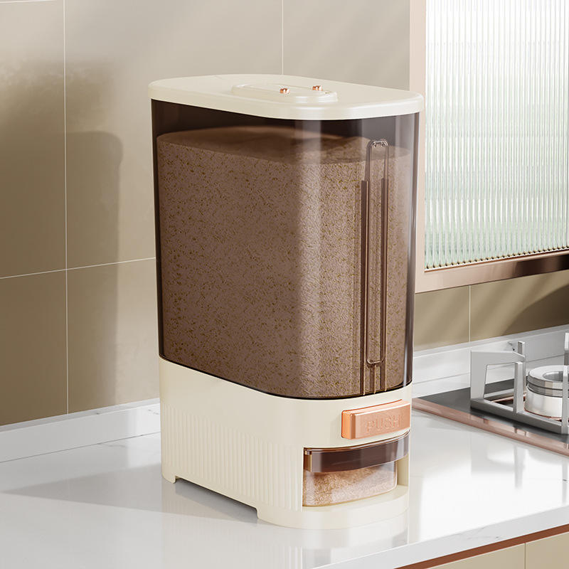 Barril de arroz de brecha de medición de lujo ligero 11,00 kg [transparente]