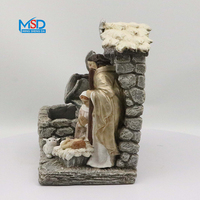 Fontaine d'eau en résine Scène de la Nativité Sainte Famille Décoration religieuse d'intérieur Noël Fourniture en gros B2B